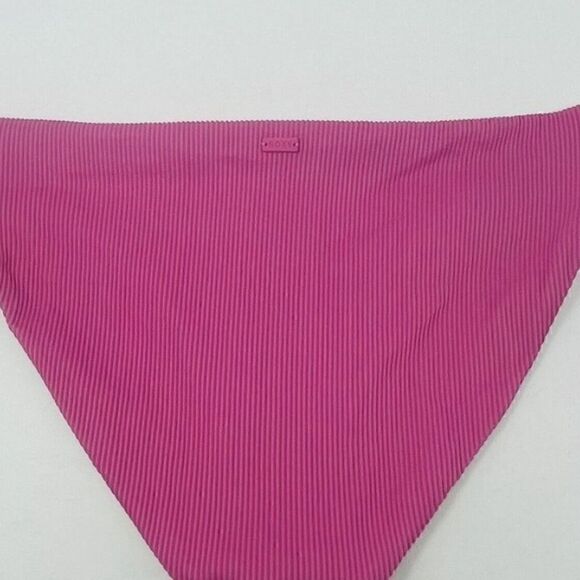 ROXY Juniors' Love The Comber Bikini Bottoms Size XLarge Ribbed Swim Pink New - Picture 12 of 13